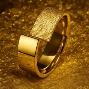 Alliance or jaune mat et brut Ligne de Matière