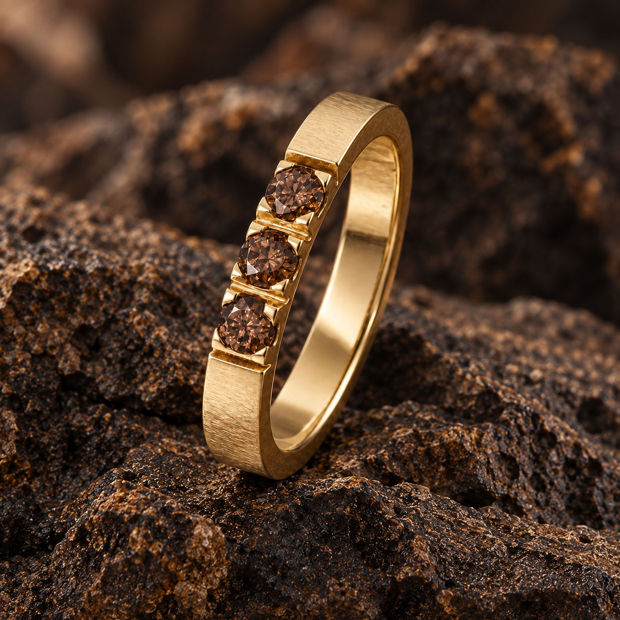 Alliance joaillerie sertie d'une constellation de diamants sur mesure