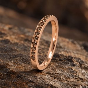 Alliance or rose diamants bruns Sillage Vioz
